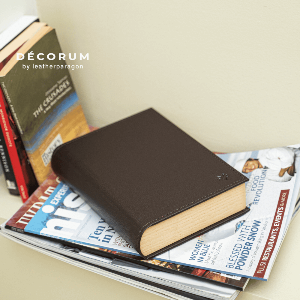กล่องหนังเก็บของทรงหนังสือ Decorum 15x20x5.5 cm สีดำ_1